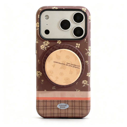 Vintage Floral Magnetic Stand Phone Case for iPhone