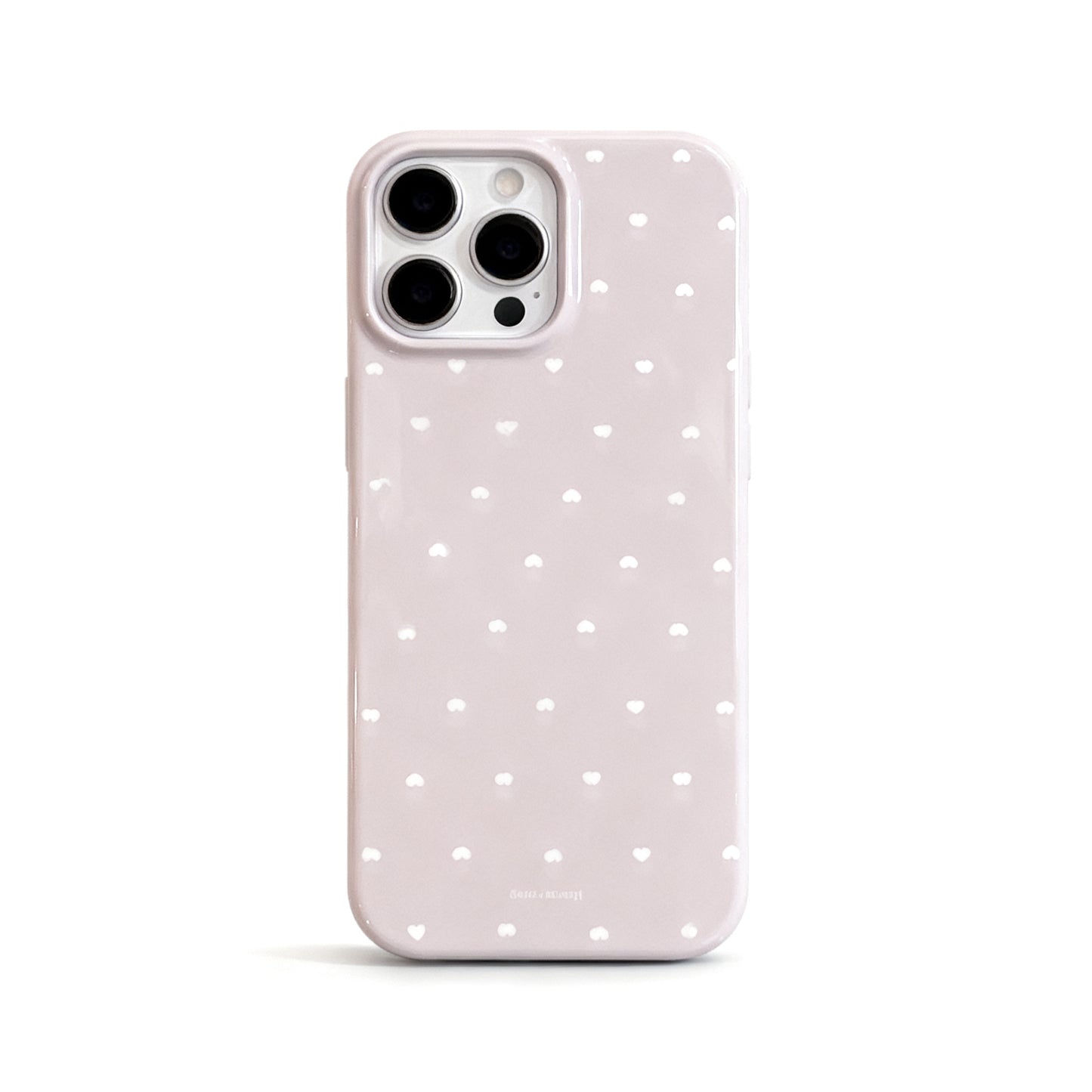 Vintage Pink Heart Soft Phone Case for iPhone