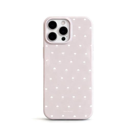 Vintage Pink Heart Soft Phone Case for iPhone