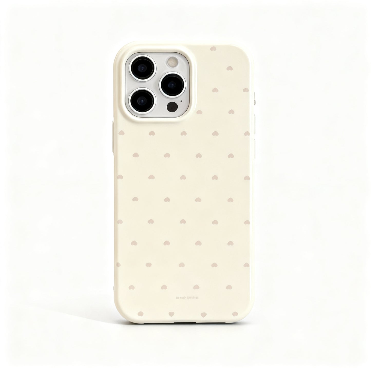 Vintage Pink Heart Soft Phone Case for iPhone