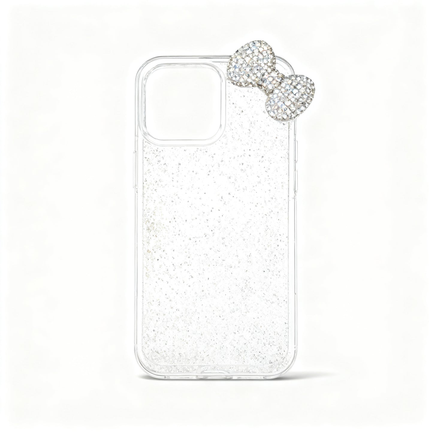 Pink Glitter Butterfly Bow Soft Phone Case for iPhone