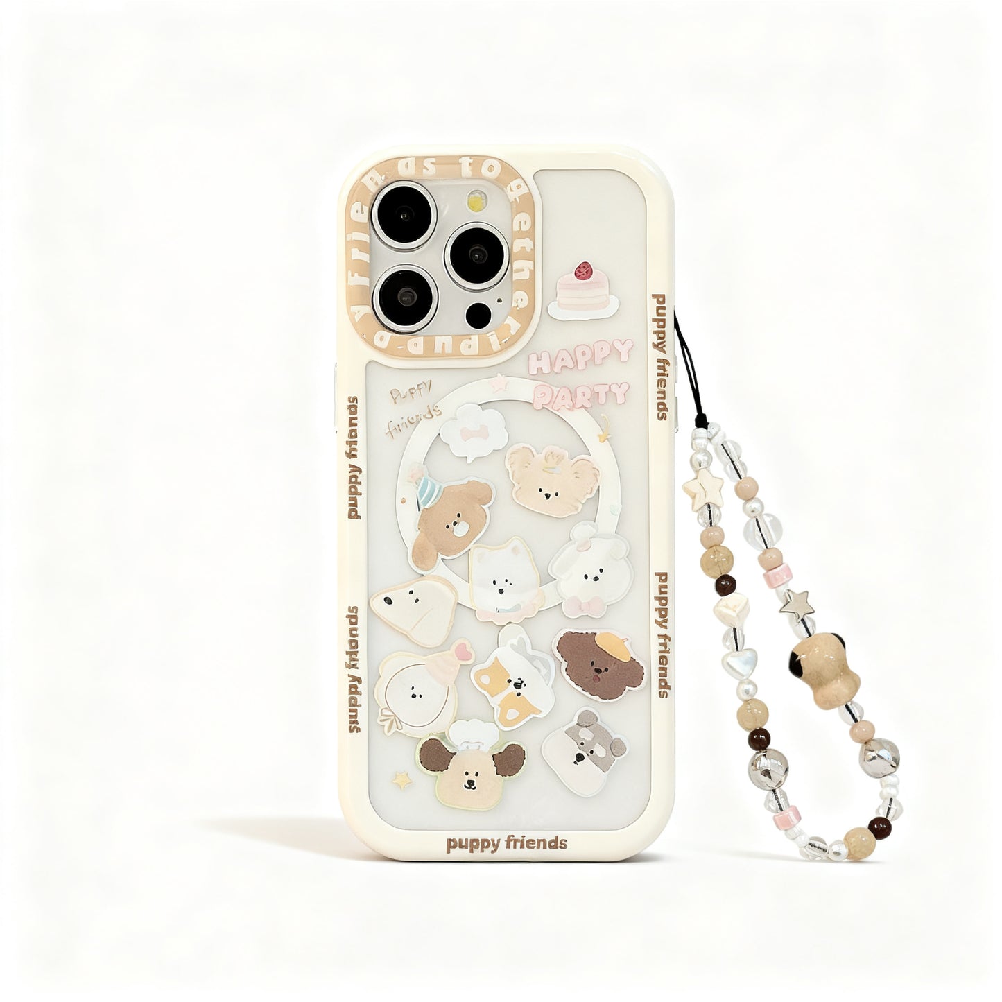 Cute Dog Head Stand Phone Case for iPhone