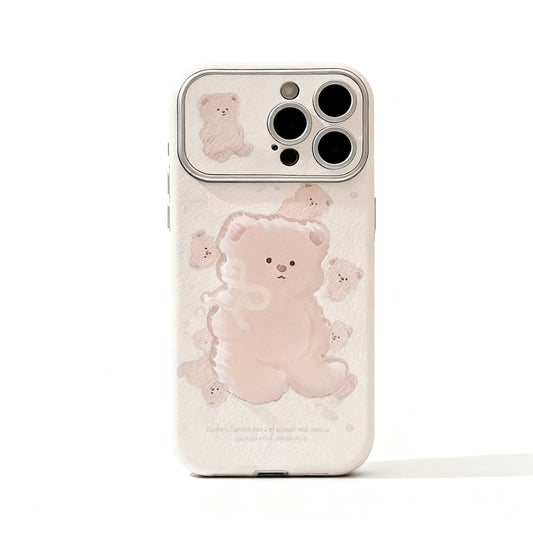 Cute Korean Style Bear Stand Phone Case for iPhone