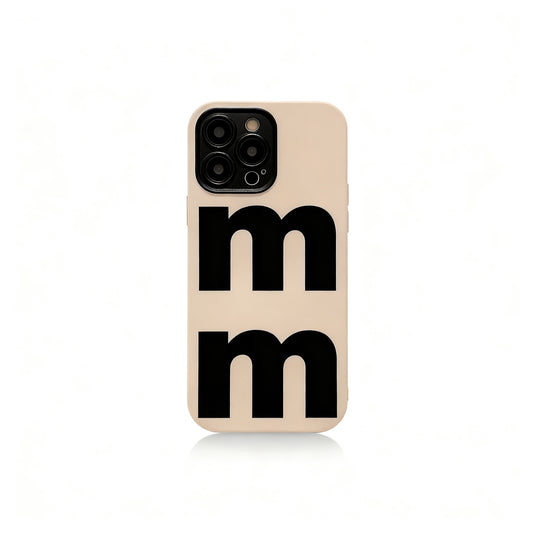 Minimalist Letter M Soft Phone Case for iPhone