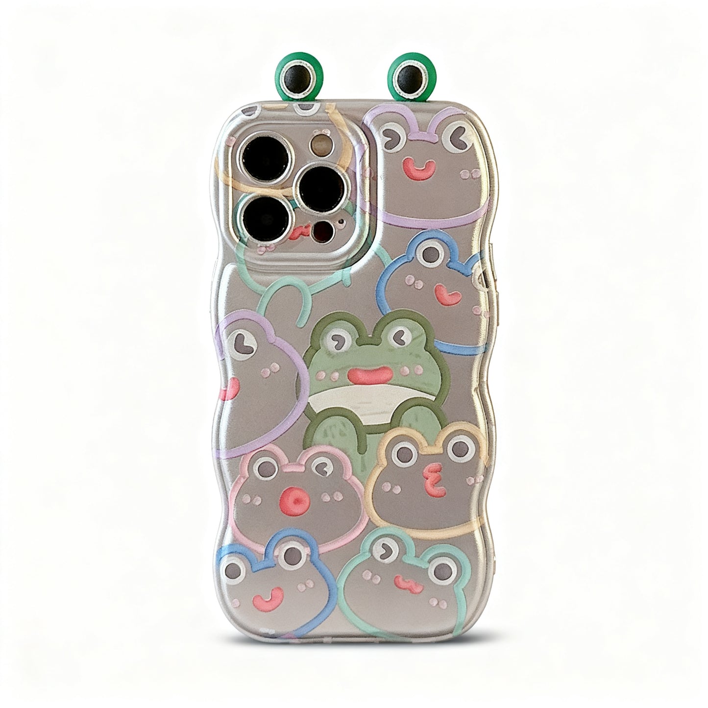 Cute 3D Frog Design Soft Phone Case for iPhone
