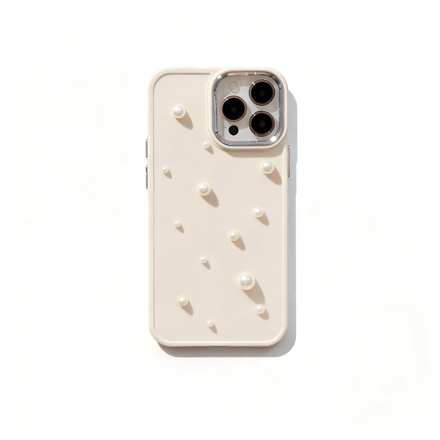 Light Pink Pearl Design Soft Phone Case for iPhone