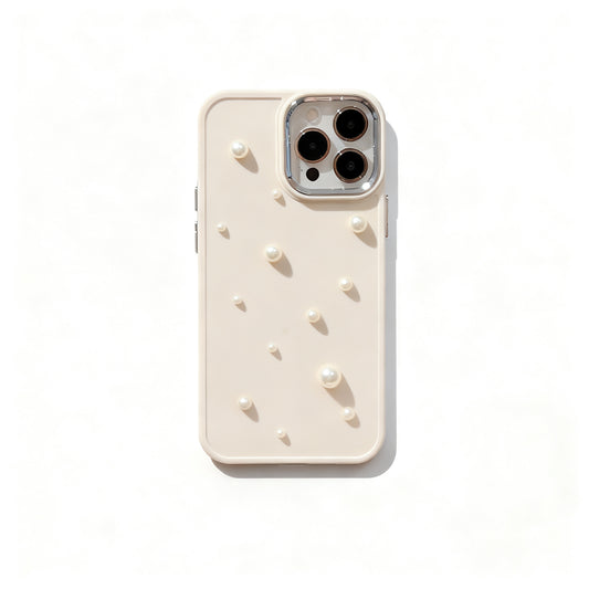 Light Pink Pearl Design Soft Phone Case for iPhone