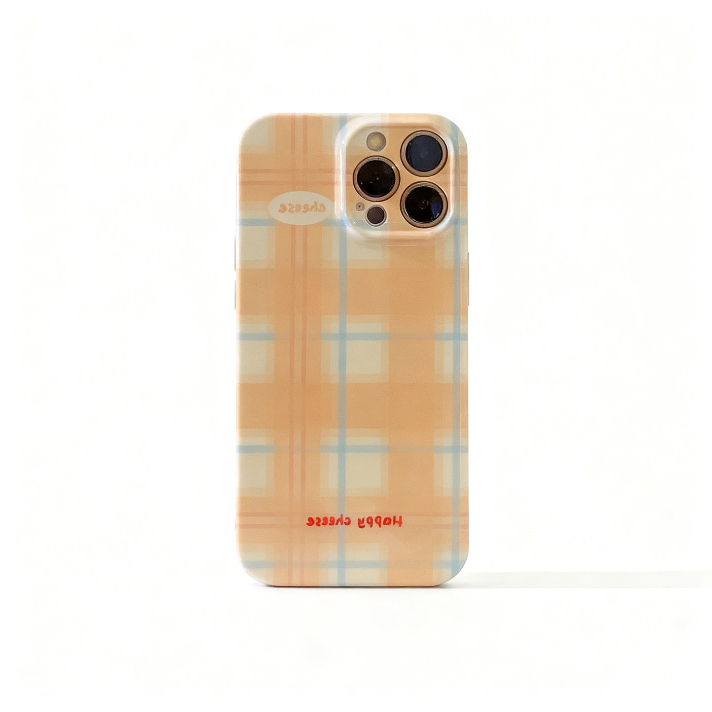 Pink Plaid Soft Stand Phone Case for iPhone