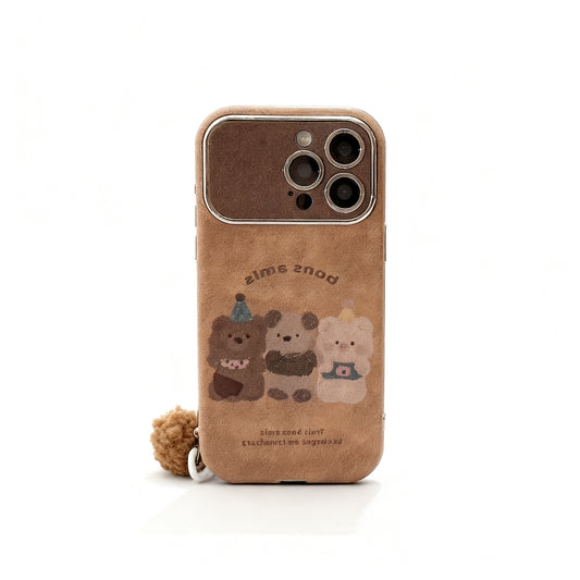 Cute Cartoon Animal Fuzzy Phone Case for iPhone