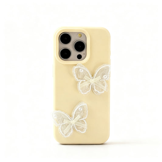 Soft Pink Lace Bow Phone Case for iPhone