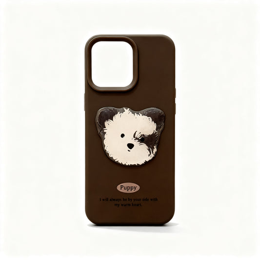 Cute Dog Design Silicone Phone Case for iPhone