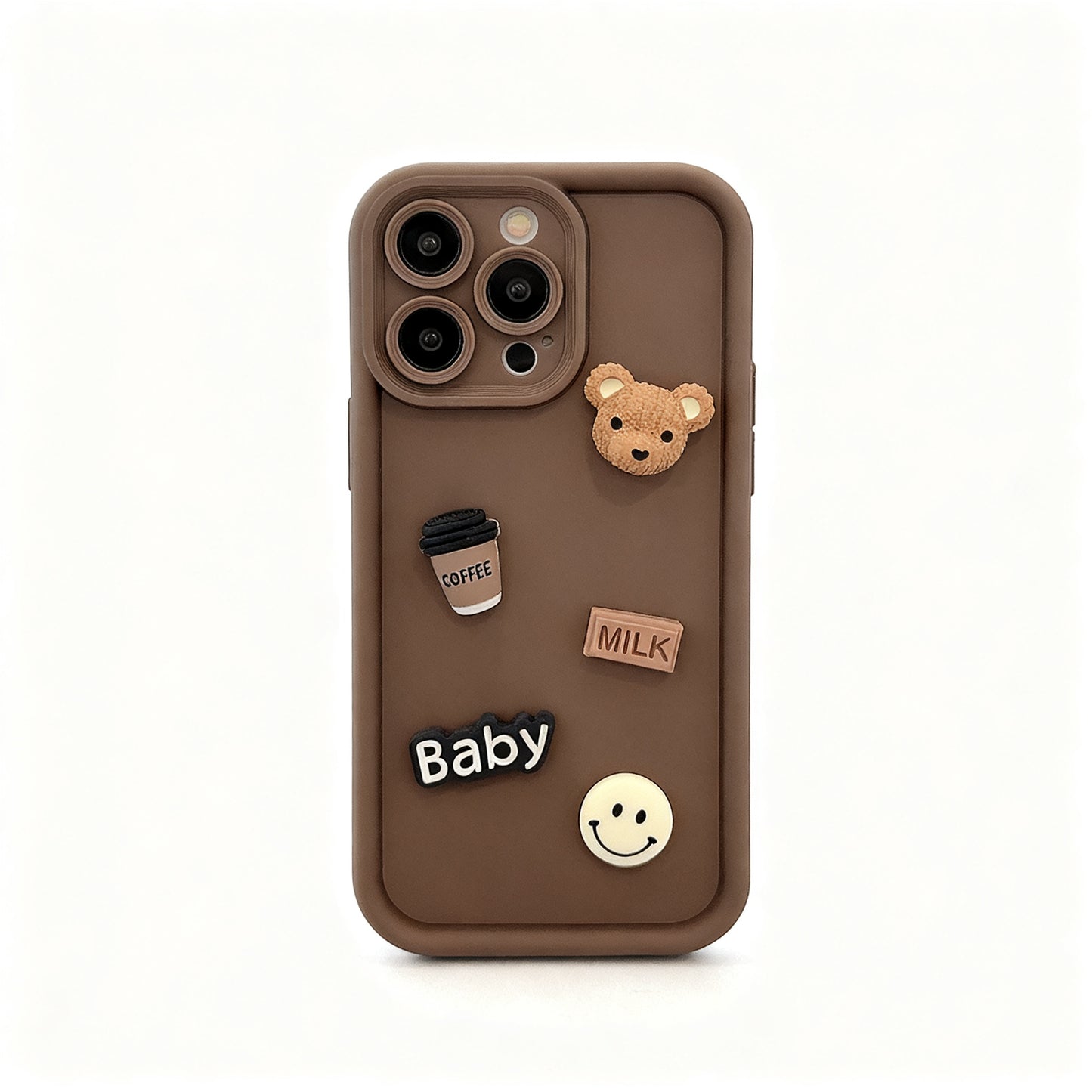 Cute Brown Bear Vintage Soft Phone Case for iPhone