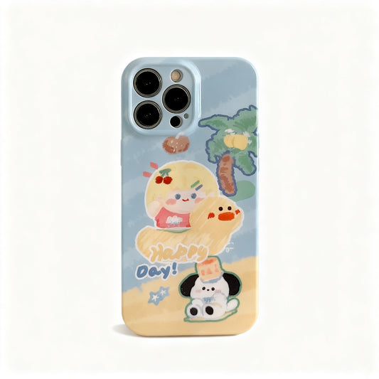Cute Summer Swimming Girl Design Phone Case for iPhone