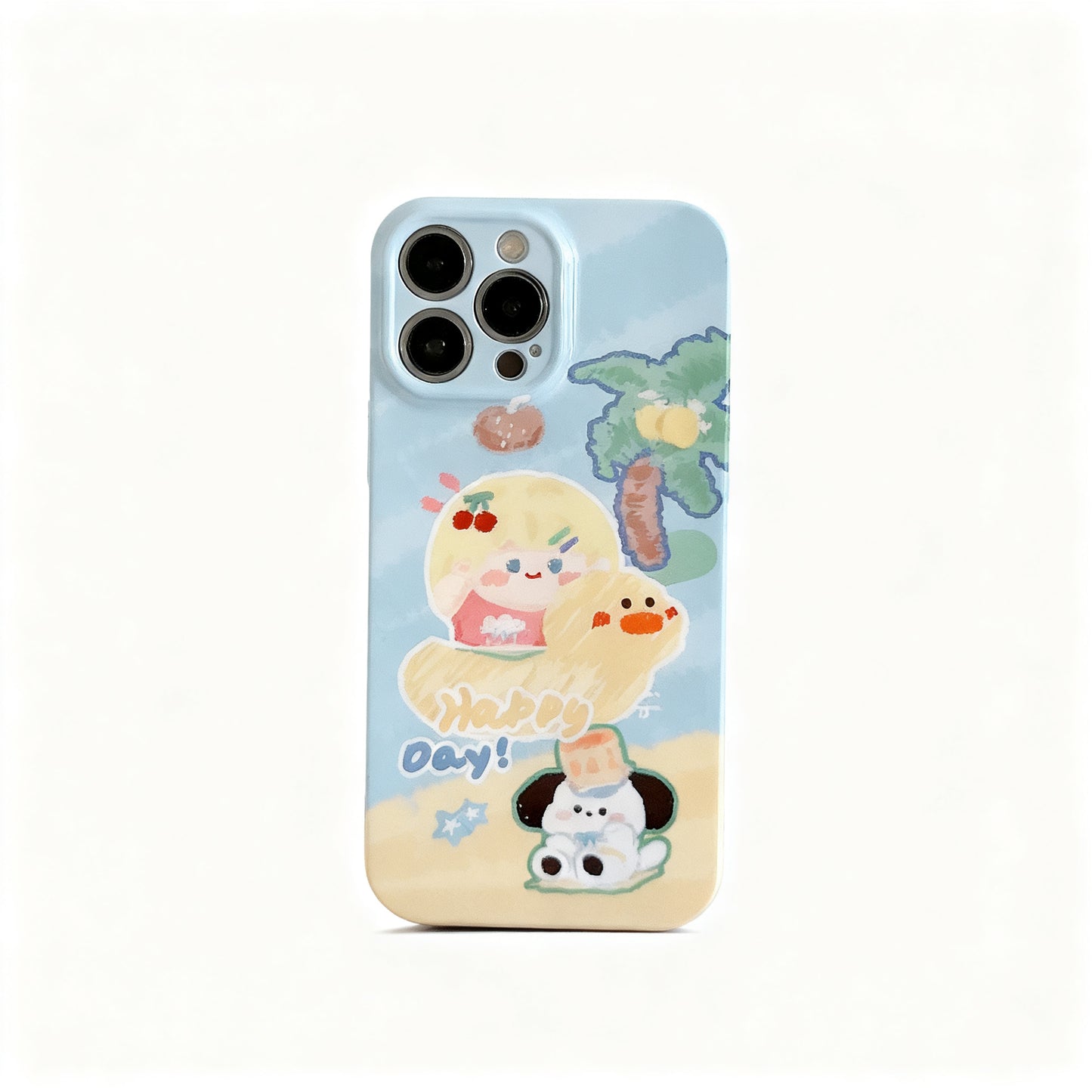 Cute Summer Swimming Girl Design Phone Case for iPhone