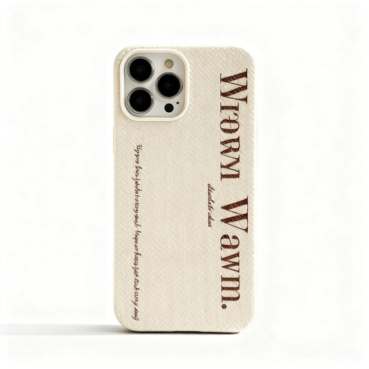 Vintage Woven Texture Soft Phone Case for iPhone