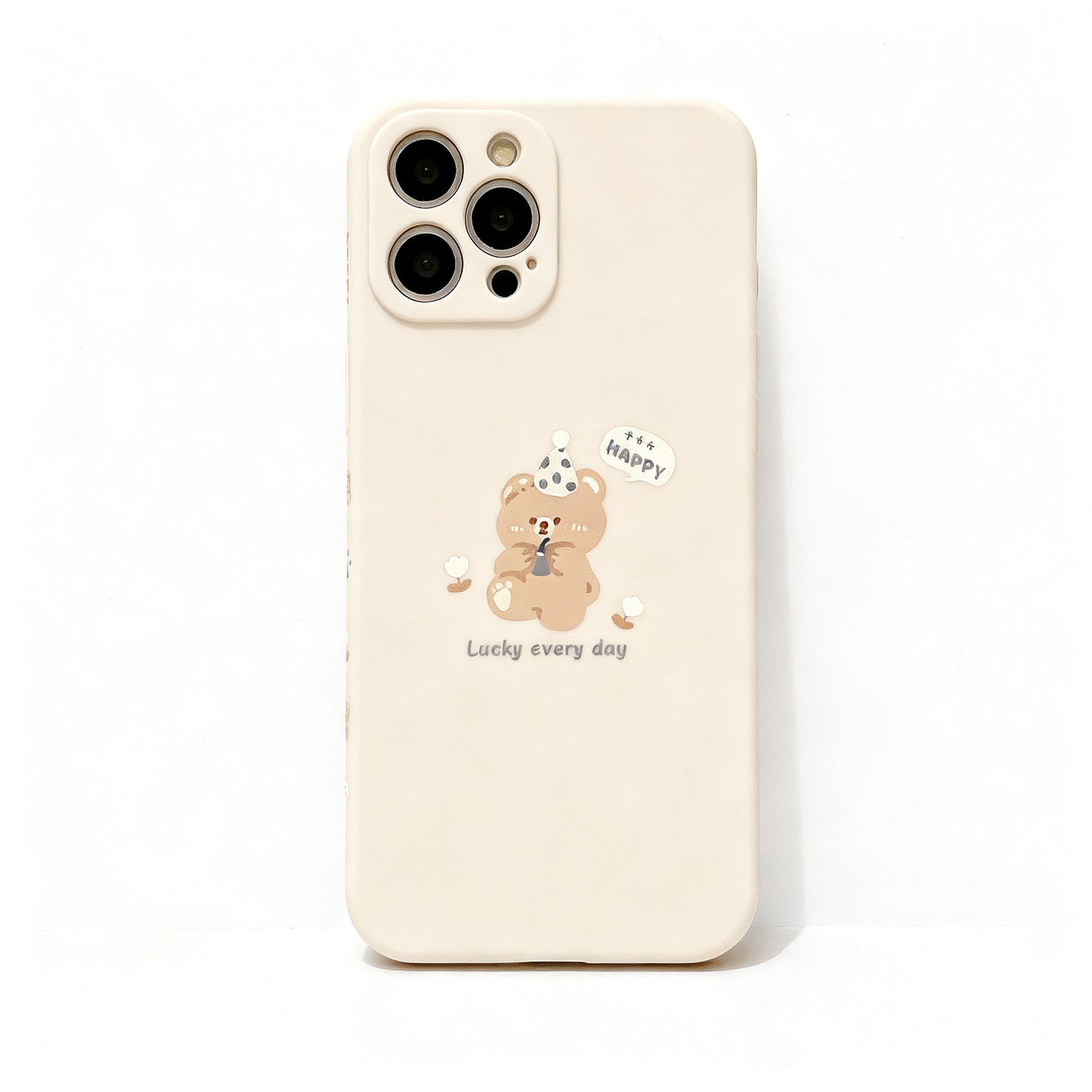 Cute Cartoon Bear Soft Phone Case for iPhone