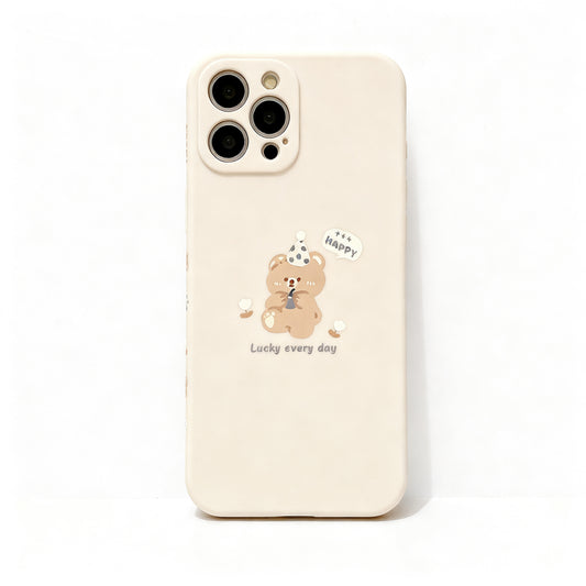 Cute Cartoon Bear Soft Phone Case for iPhone