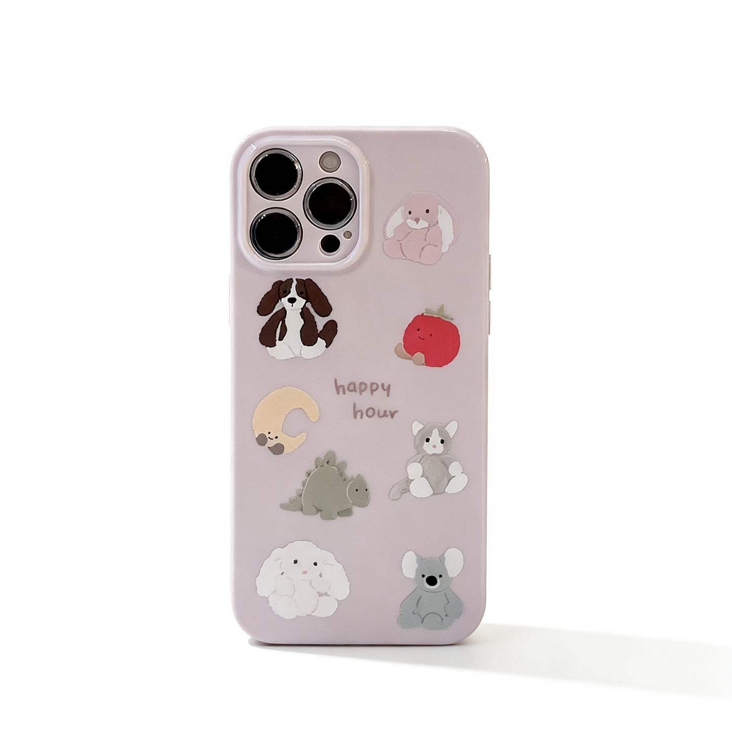 Soft Purple Floral Silicone Phone Case for iPhone