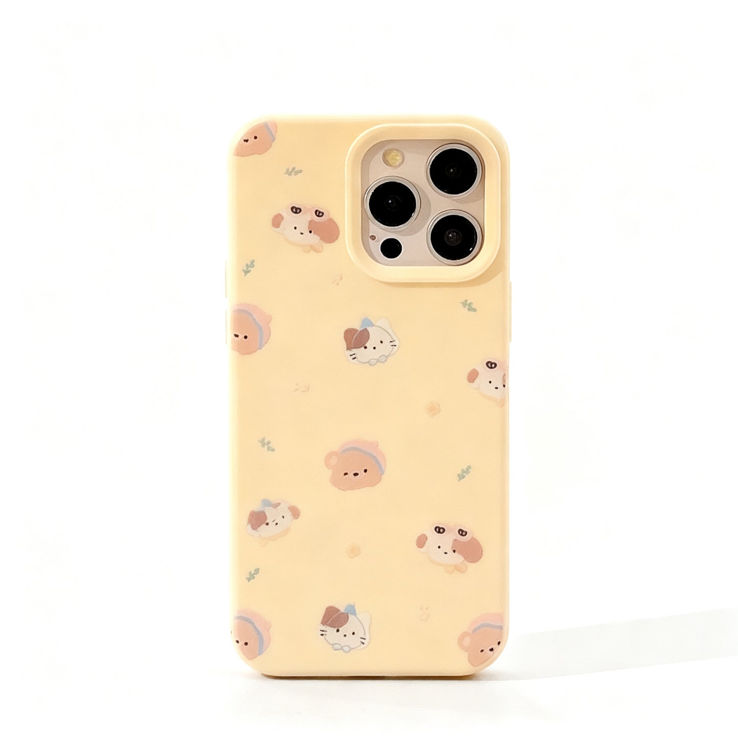 Cute Yellow Cat Stand Phone Case for iPhone