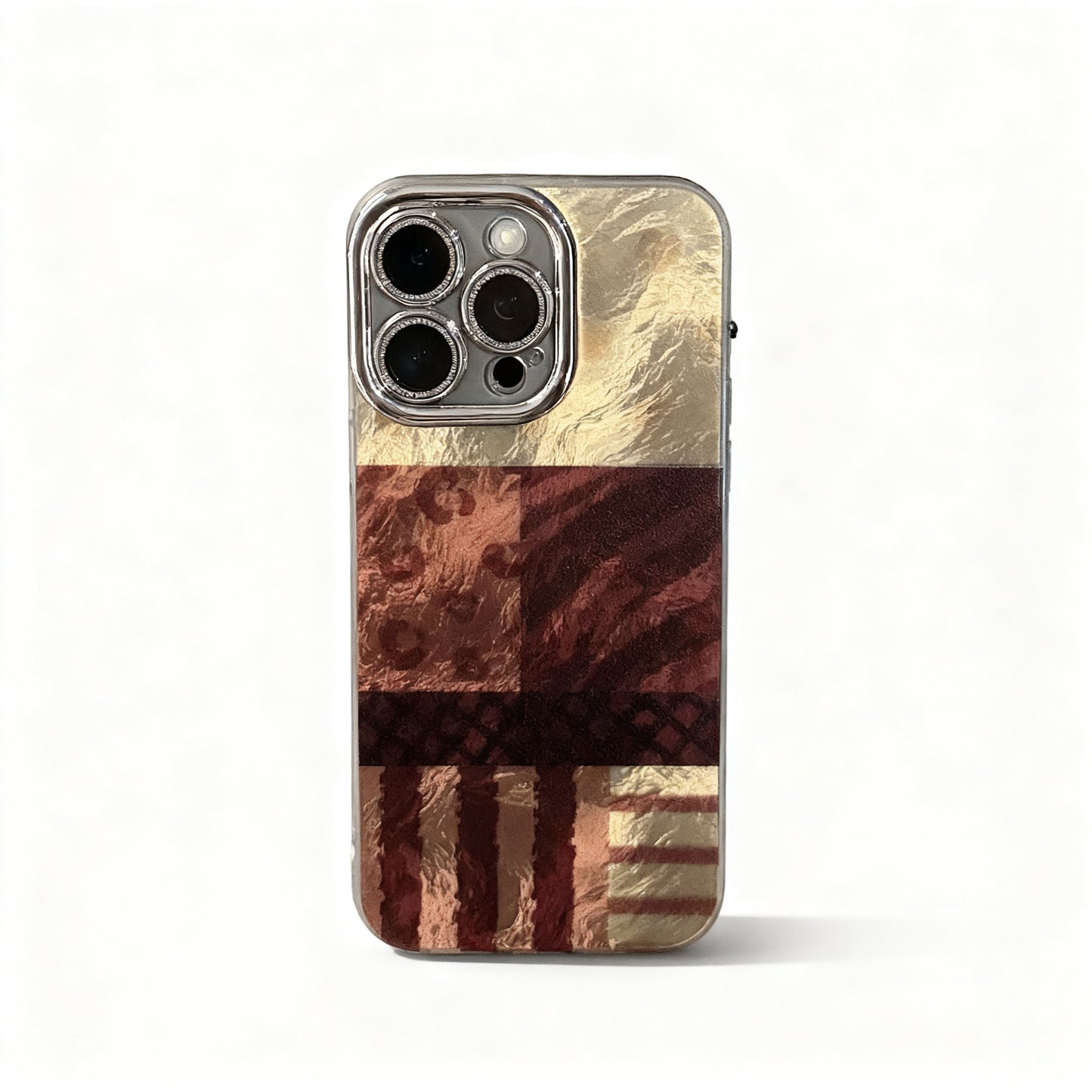 Vintage Leopard Print Chain Phone Case for iPhone