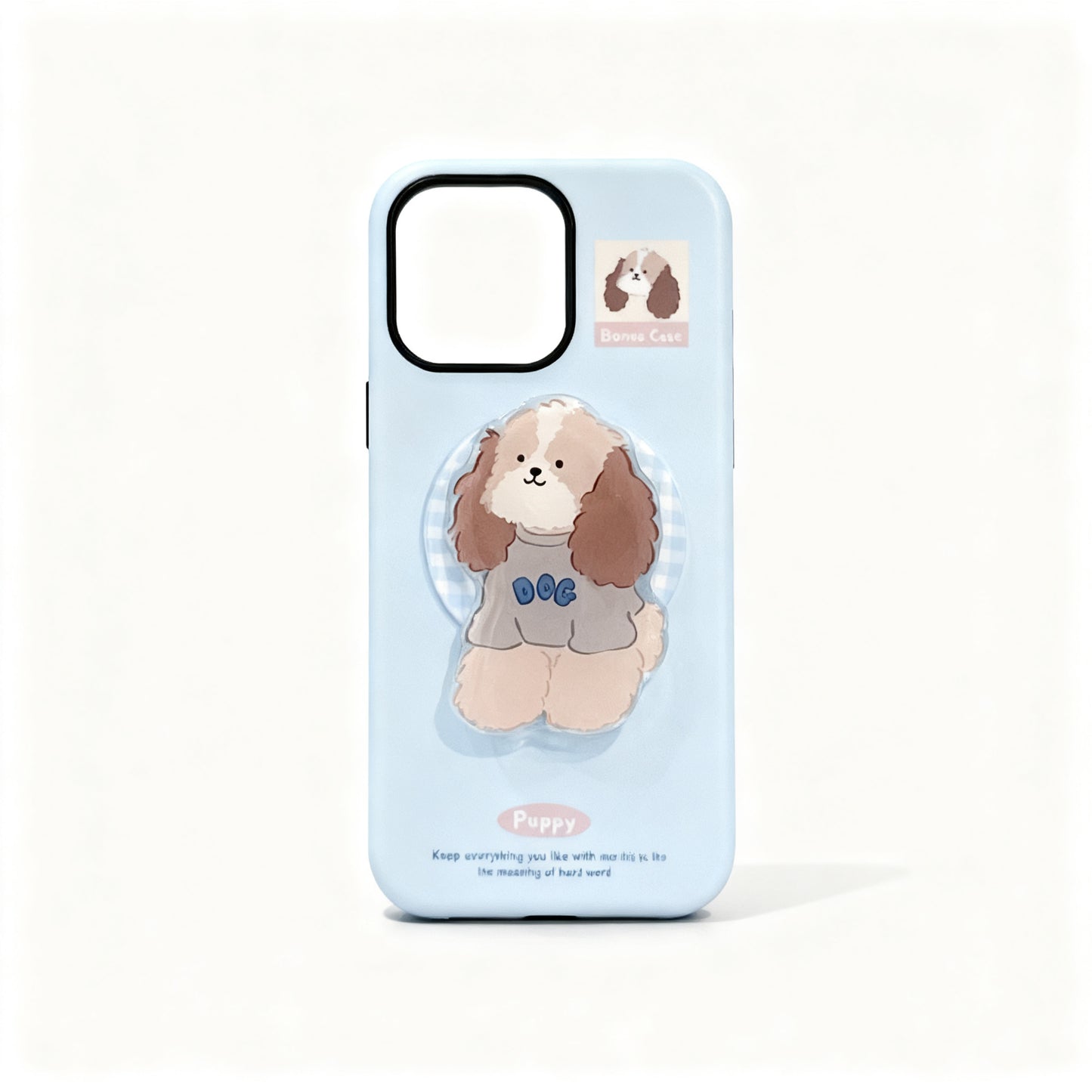Cute Large-Eared Dog Magnetic Stand Phone Case for iPhone
