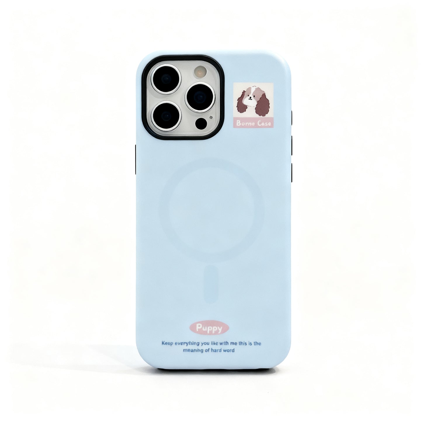 Cute Large-Eared Dog Magnetic Stand Phone Case for iPhone