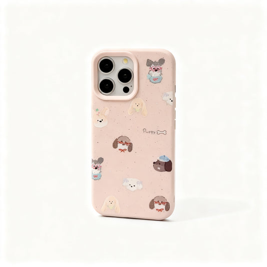Vintage Ink Splash Dog Soft Phone Case for iPhone