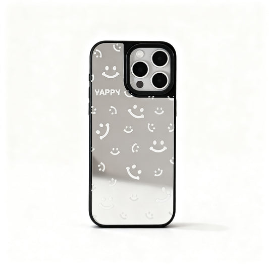 Minimalist Mirror Smiley Phone Case for iPhone