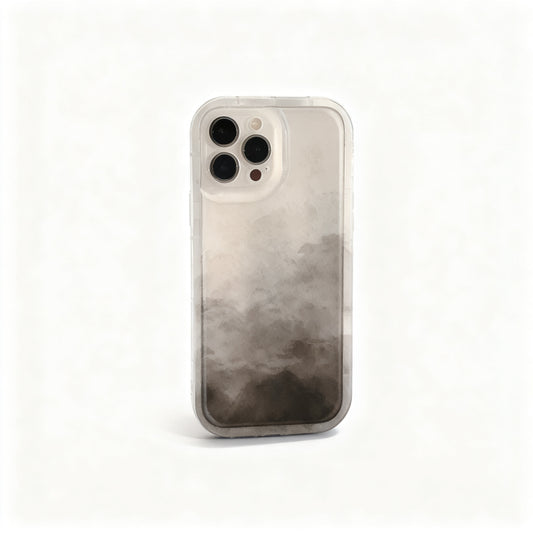 Minimalist Ink Wash Mountain Design Soft Phone Case for iPhone