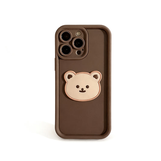 Cute Bear 3D Design Soft Phone Case for iPhone