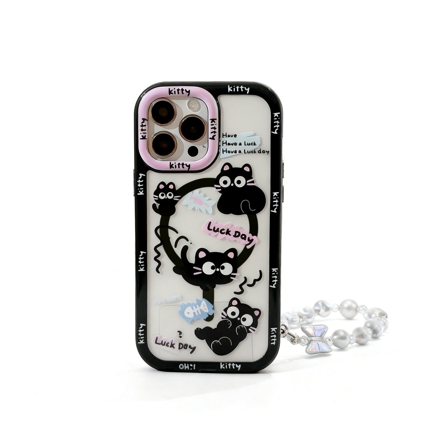Cute Cat Doodle Soft Phone Case for iPhone