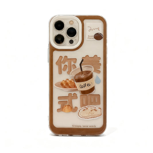Transparent Soft Silicone Phone Case with Cute Character Design for iPhone