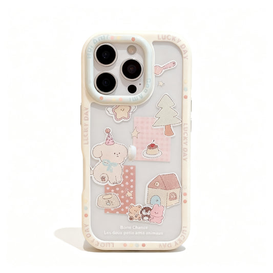 Korean Style Cute Dog Pattern Phone Case for iPhone
