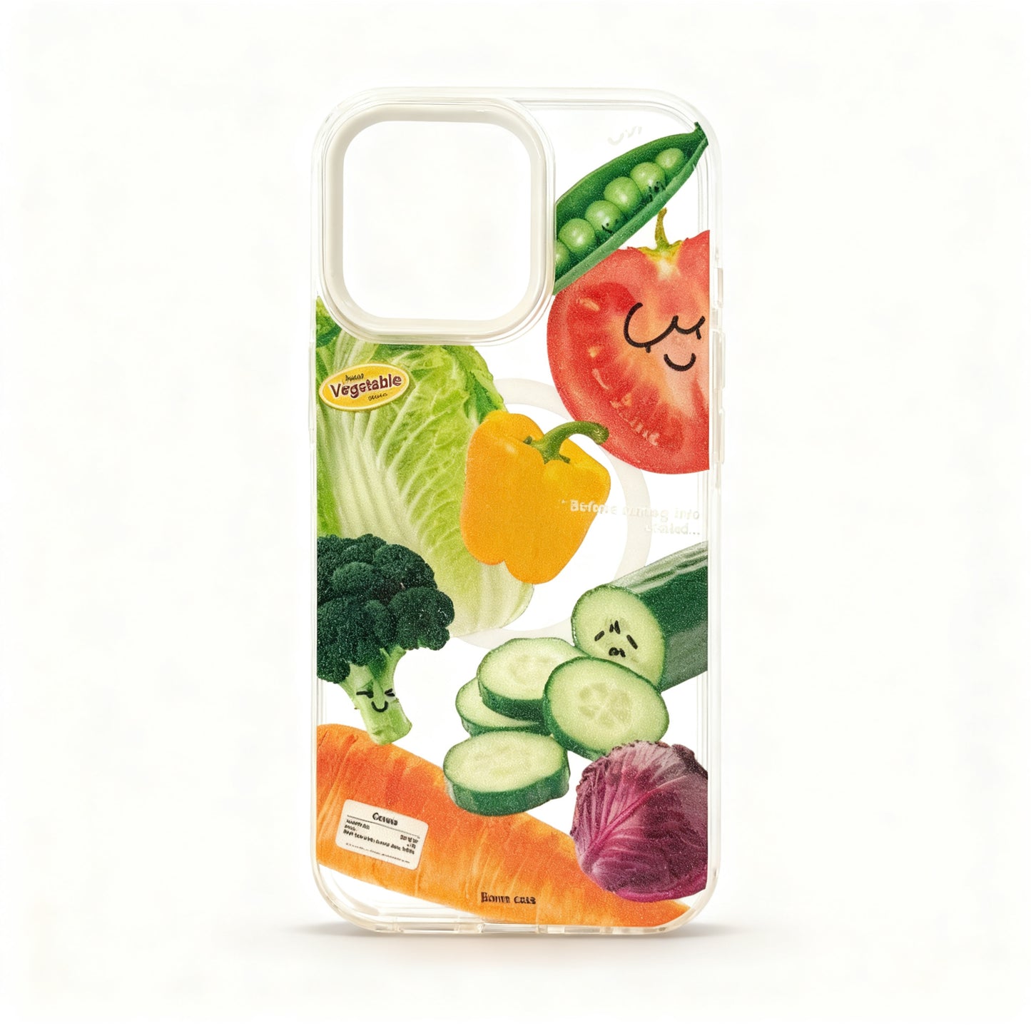 Clear Vegetable Salad Design Magnetic Phone Case for iPhone