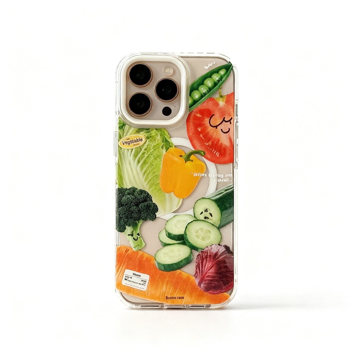 Clear Vegetable Salad Design Magnetic Phone Case for iPhone