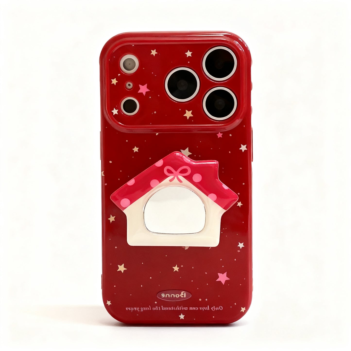 Red Cottage Mirror Stand Phone Case for iPhone