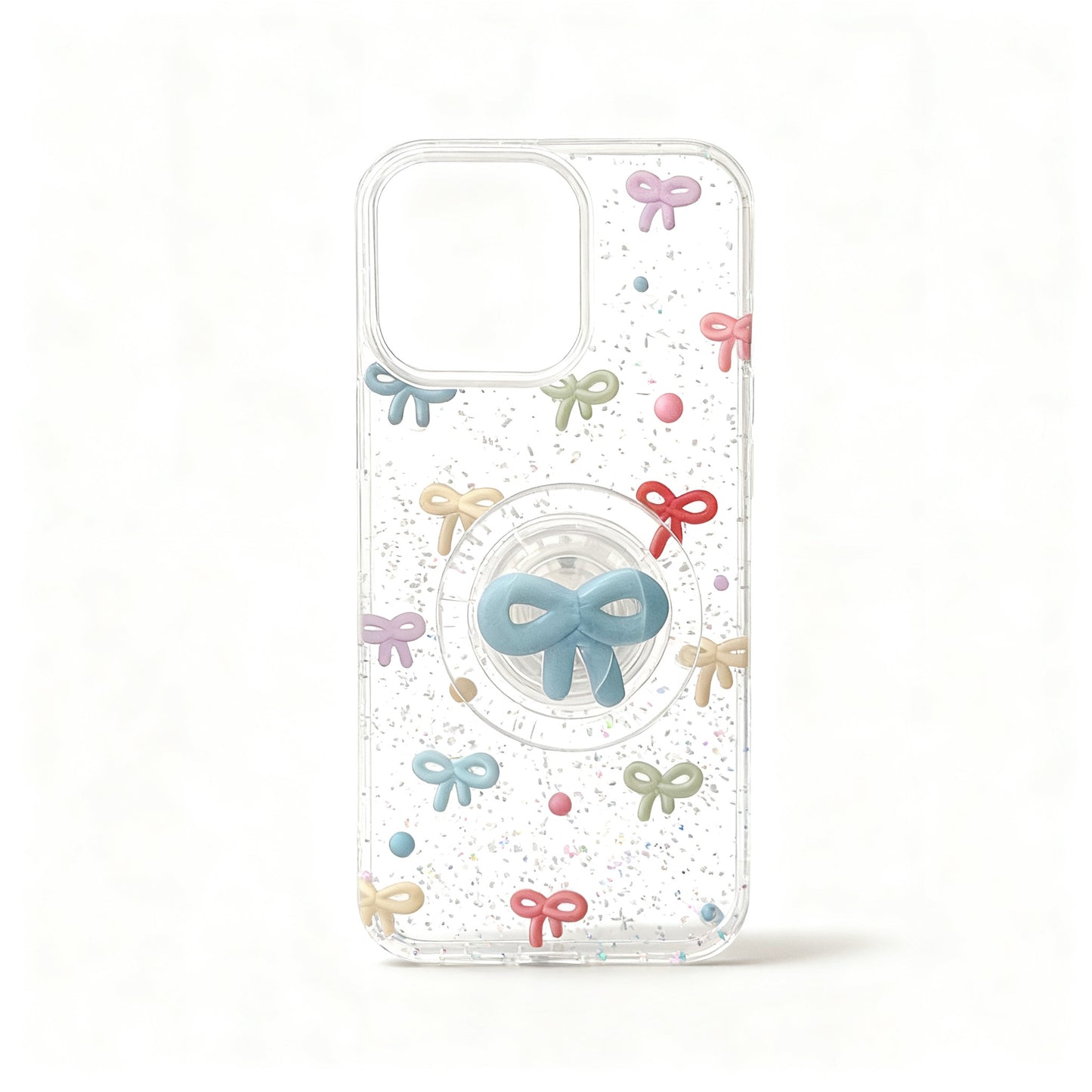 Korean Style Pink Butterfly Stand Phone Case for iPhone