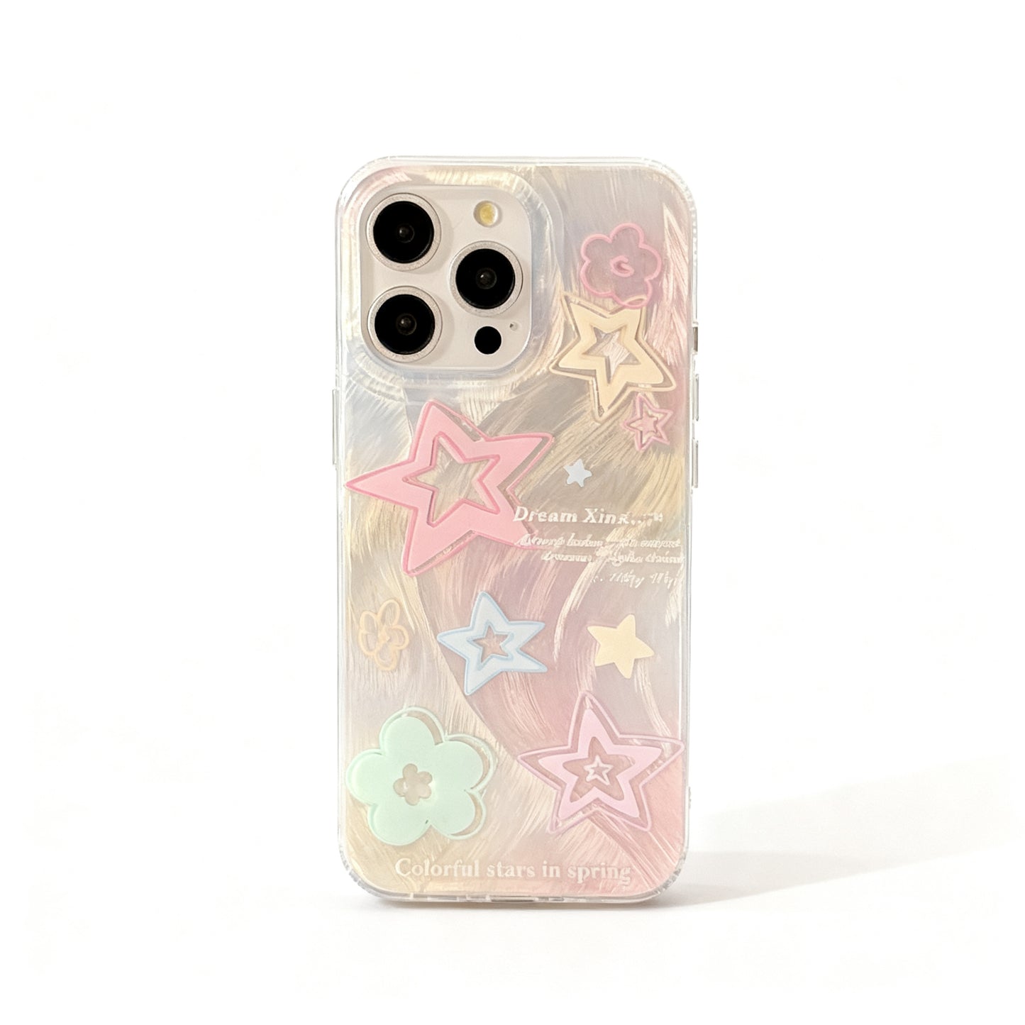 Korean Style Gradient Star Pattern Phone Case for iPhone