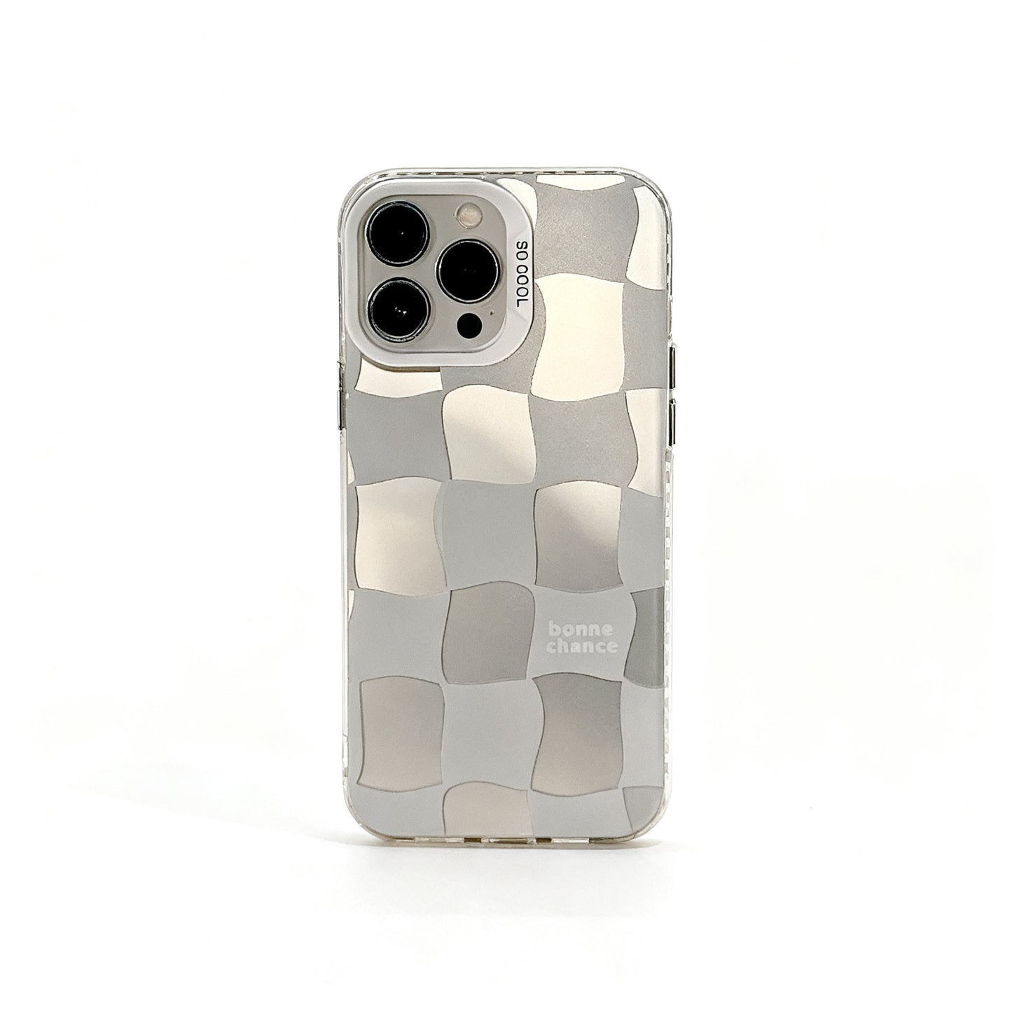 Light Blue Plaid Soft Phone Case for iPhone