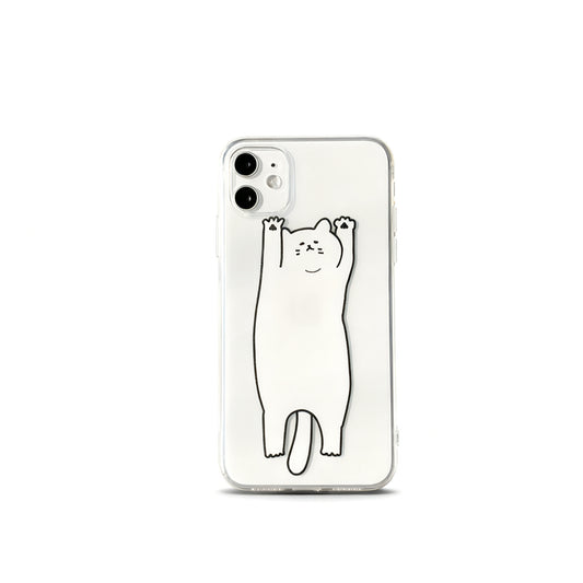 Cute Cat Transparent Soft Phone Case for iPhone