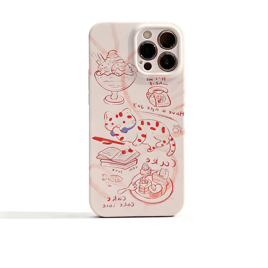 Cute Illustrative Soft Phone Case for iPhone