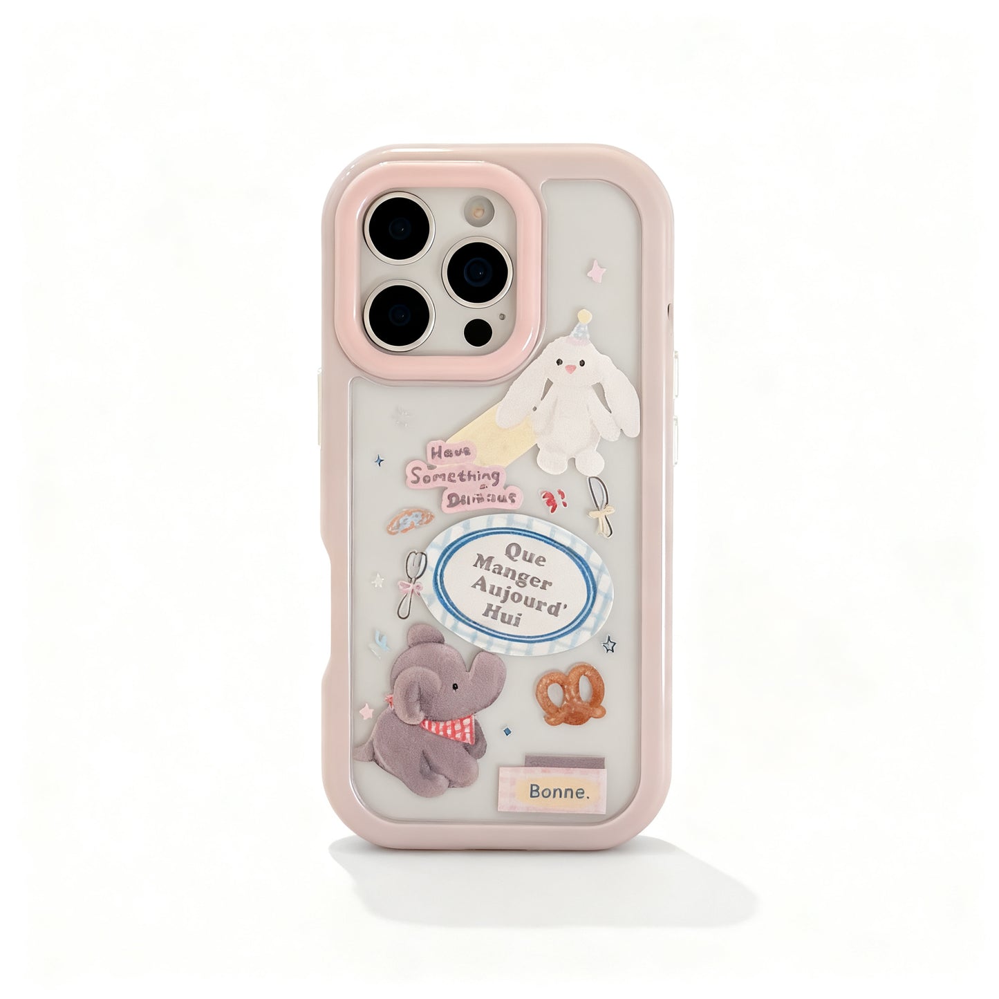 Cute Bunny Transparent Shockproof Phone Case for iPhone