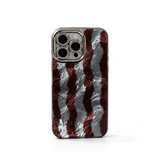 Vintage Color Wave Stripe Soft Phone Case for iPhone