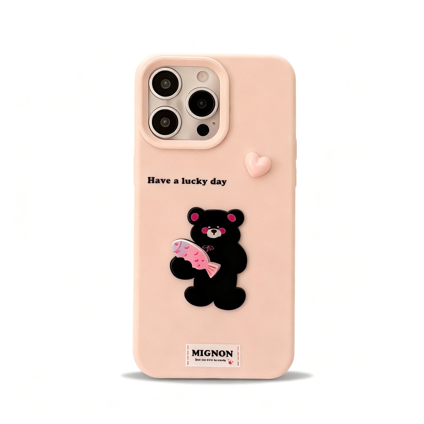 Cute Animal Heart Design Soft Phone Case for iPhone