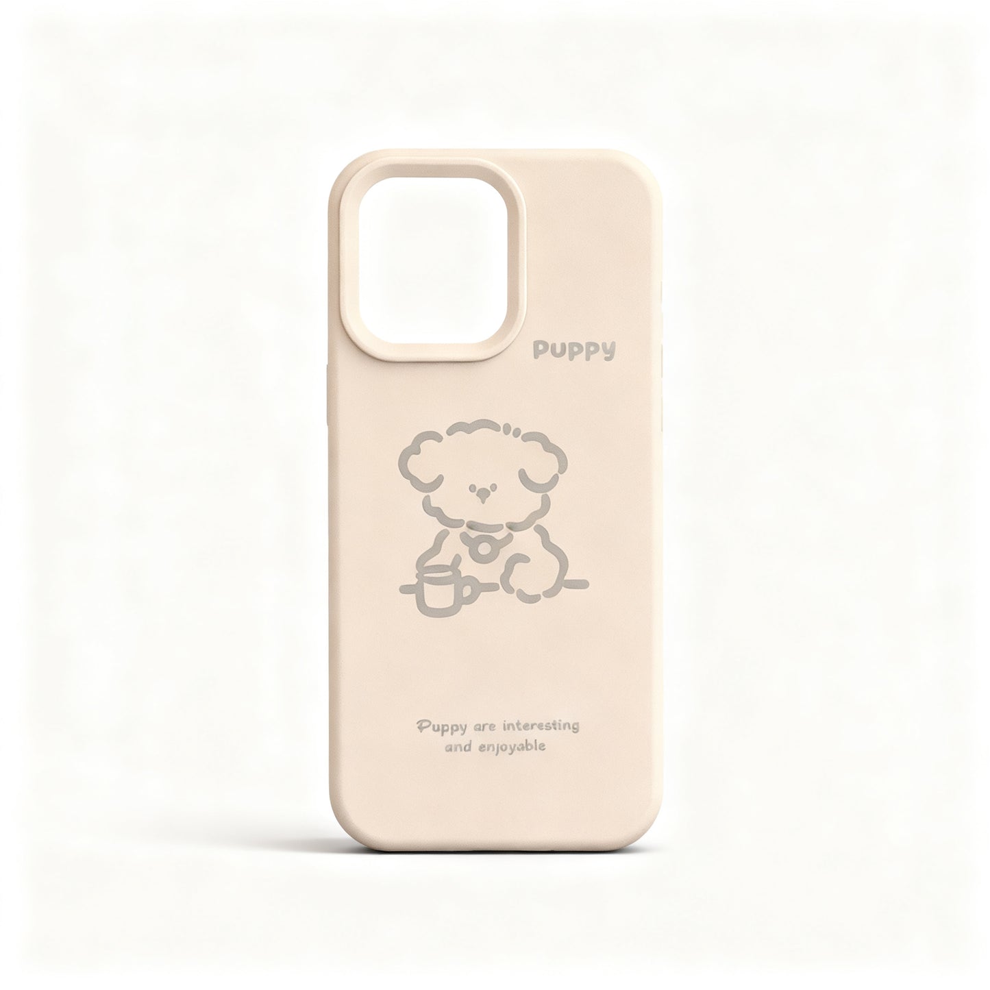 Cute Korean Style Soft Dog Print Phone Case for iPhone
