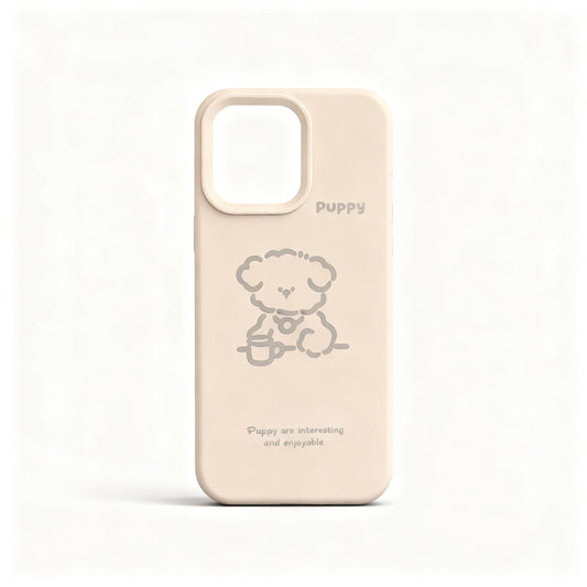 Cute Korean Style Soft Dog Print Phone Case for iPhone
