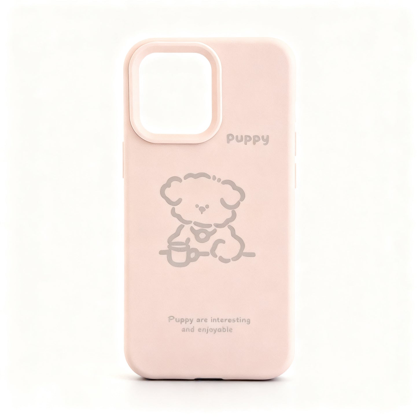Cute Korean Style Soft Dog Print Phone Case for iPhone