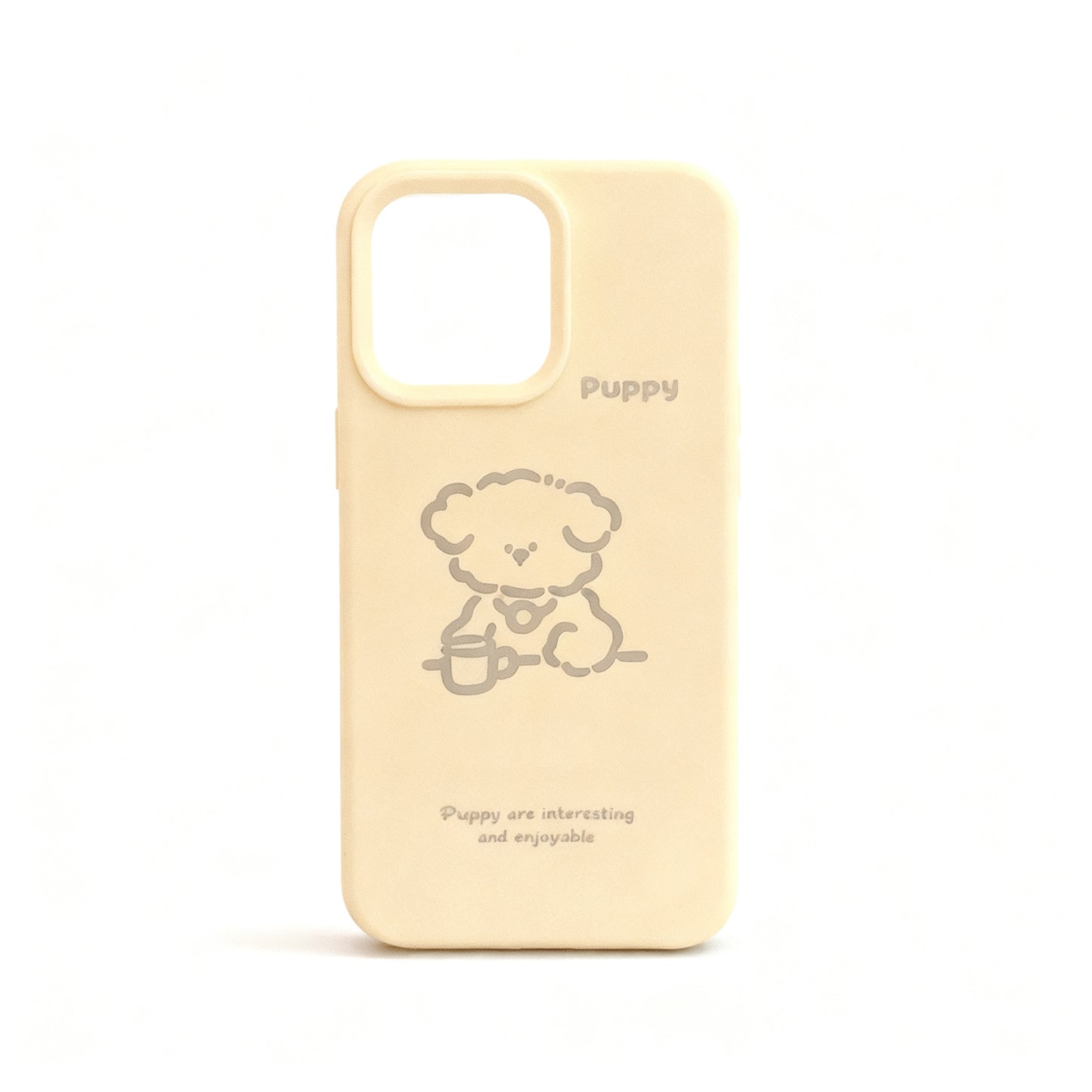 Cute Korean Style Soft Dog Print Phone Case for iPhone