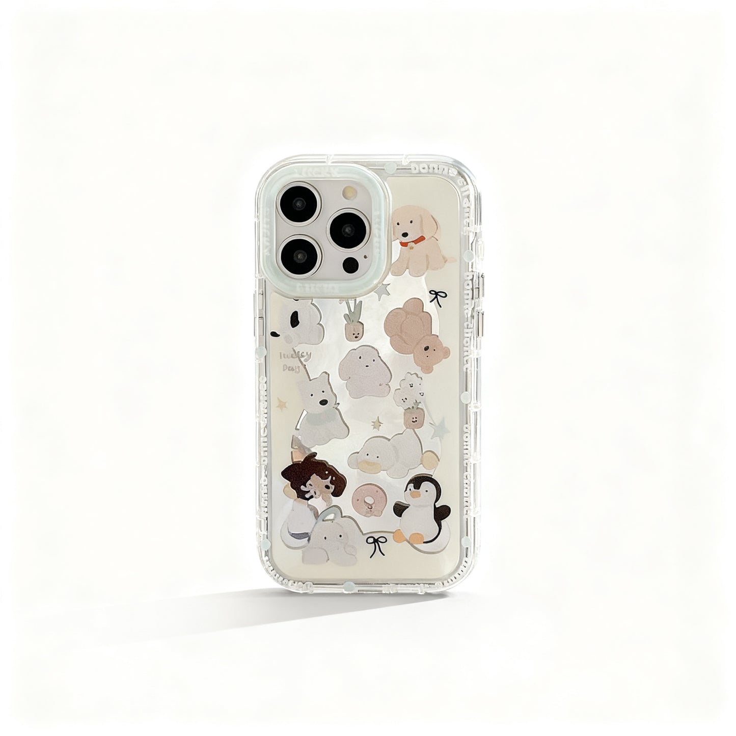 Cute Cartoon Pet Glossy Phone Case for iPhone