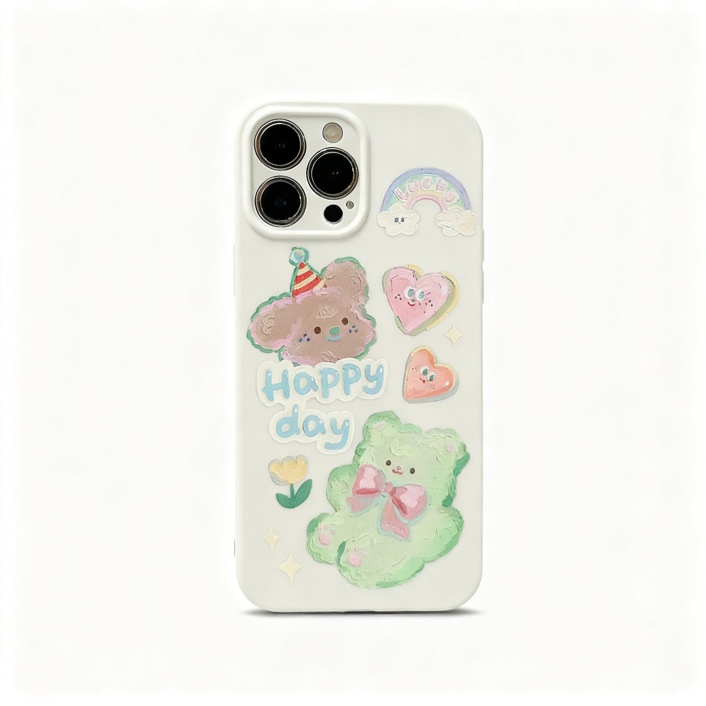 Green Bear Original Art Soft Phone Case for iPhone